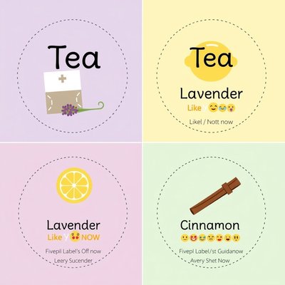 Zestaw etykiet do buteleczek zapachowych