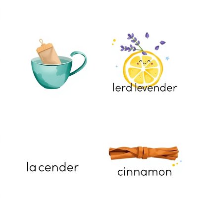 Karty zapachów — ilustracje do pokazywania