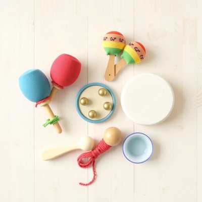 Ilustracja miękkich instrumentów dla maluszków