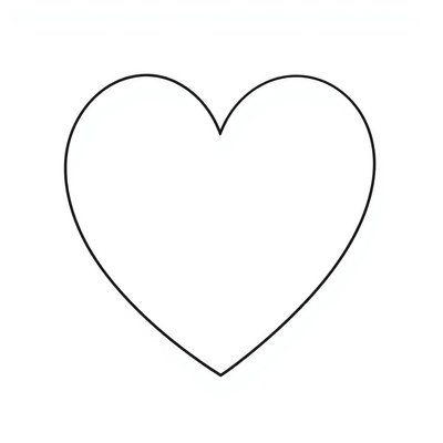 Szablon serduszka — kontur