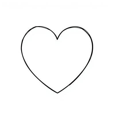 Szablon serduszka — kontur