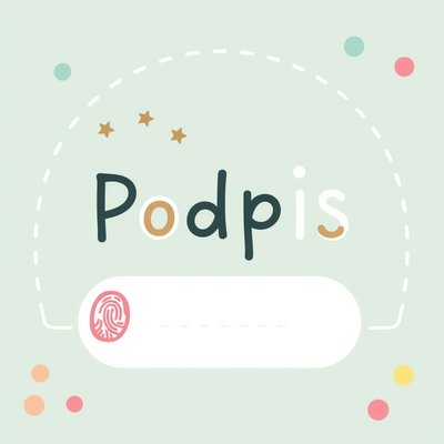 Etykietka 'Podpis' / miejsce na odcisk palca