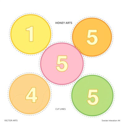 Miodowe krążki - kolorowe maty do druku