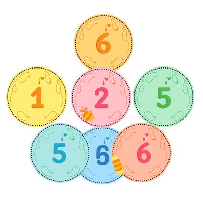 Miodowe krążki - kolorowe maty do druku