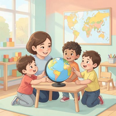 Ilustracja powitalna — Dzień Geografa