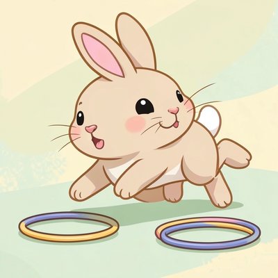 Królik — kolorowa ilustracja