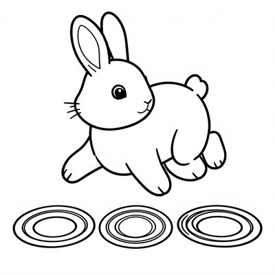 Królik — kolorowanka (strona do kolorowania)