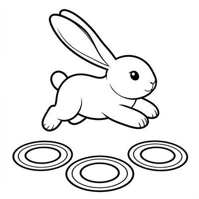 Królik — kolorowanka (strona do kolorowania)