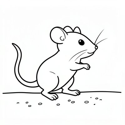 Myszka — kolorowanka (strona do kolorowania)