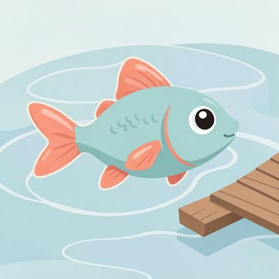 Rybka — kolorowa ilustracja