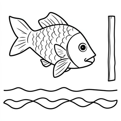 Rybka — kolorowanka (strona do kolorowania)