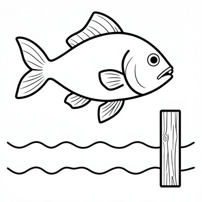 Rybka — kolorowanka (strona do kolorowania)