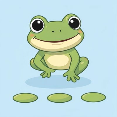 Żabka — kolorowa ilustracja