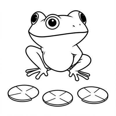 Żabka — kolorowanka (strona do kolorowania)