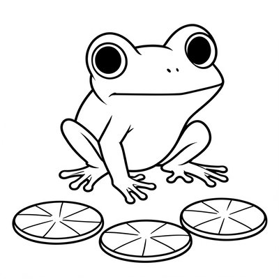 Żabka — kolorowanka (strona do kolorowania)