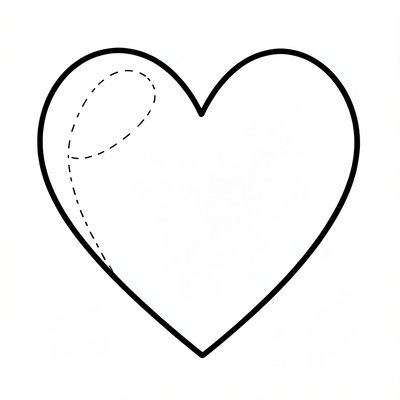 Szablon serca do wycięcia