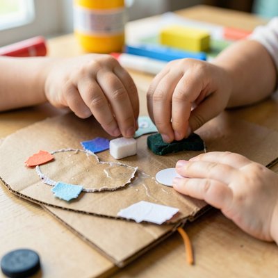 Zbliżenie rączek dekorujących serce