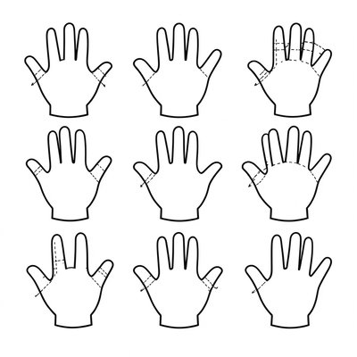 Szablon dłoni do wycięcia