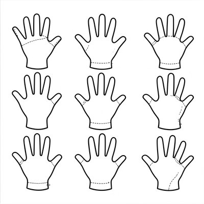 Szablon dłoni do wycięcia