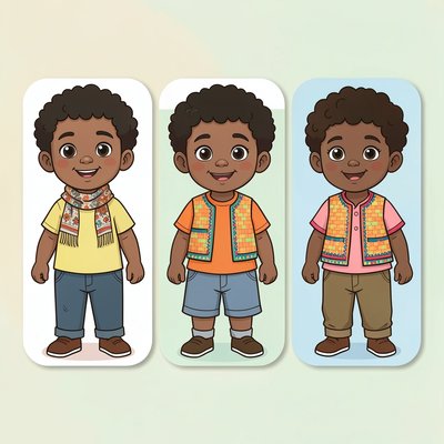 Ilustracje dzieci z różnych krajów