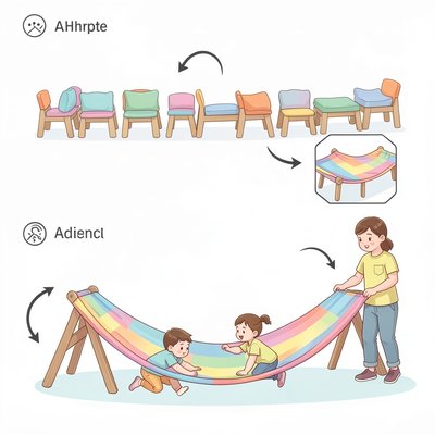 Most przyjaźni — układ zabawowy (schemat)