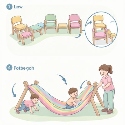 Most przyjaźni — układ zabawowy (schemat)