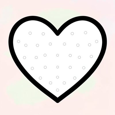 Szablon serca — miejsce na rączki
