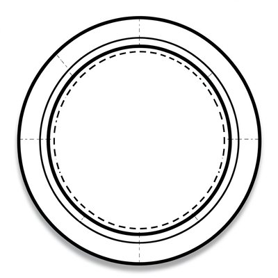 Szablon kartonowego talerzyka (puste)