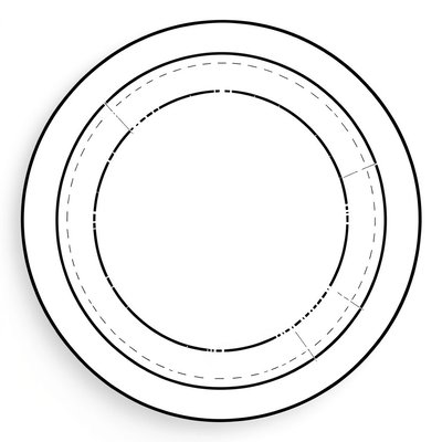 Szablon kartonowego talerzyka (puste)