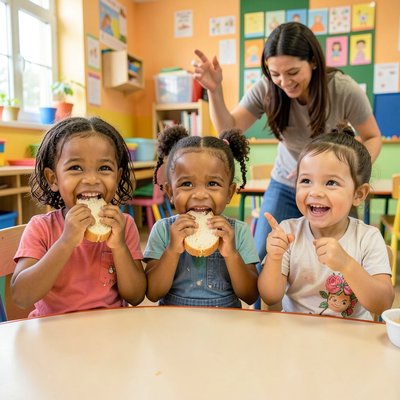 Degustacja i prezentacja: dzieci smakują i pokazują kanapki
