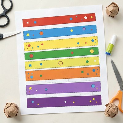 Szablon pasków papieru do druku