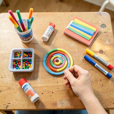 Plakat — przygotowanie stolika i materiały