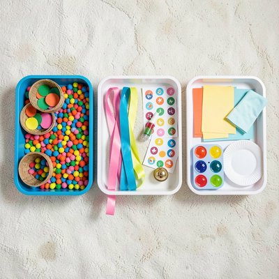 Aranżacja stacji zajęć — widok z góry