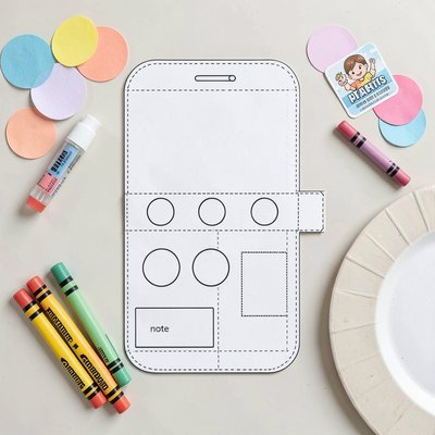 Szablon papierowego telefonu