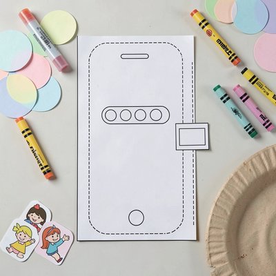 Szablon papierowego telefonu