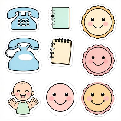 Szablon naklejek: symbol „sekretarki”