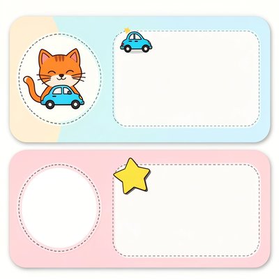 Imienne etykiety z obrazkiem dla dzieci
