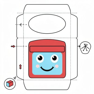 Szablon skrzynki na listy (do wykonania z pudełka)