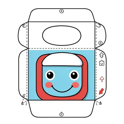 Szablon skrzynki na listy (do wykonania z pudełka)