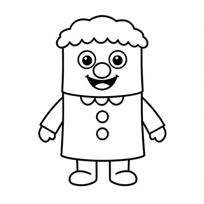 Kolorowanka — pacynka do pokolorowania