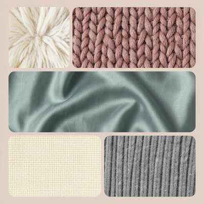 Karty dotykowe — zbliżenia tkanin (szablon drukowalny)