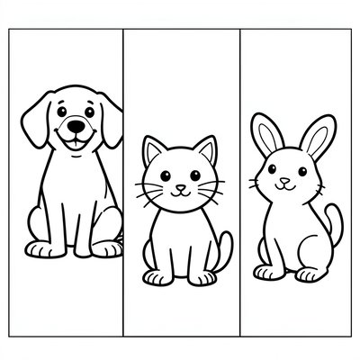 Kontury zwierząt do malowania