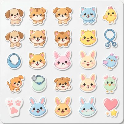 Arkusz naklejek 'Mały weterynarz'