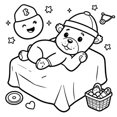 Kolorowanka: Gabinet weterynarza — prosty kontur