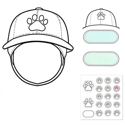 Szablon opaski weterynarza i plakietki