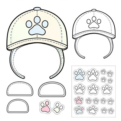 Szablon opaski weterynarza i plakietki