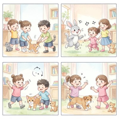 Storyboard: Wizyta u weterynarza — ruchowo-rytmiczna historyjka