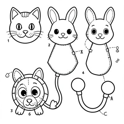 Szablony masek i prosty stetoskop do druku