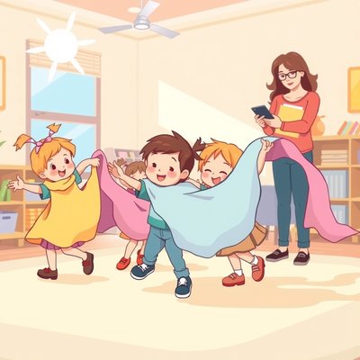 Chusty jako rekwizyty (wizualizacja)