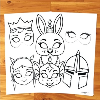 Szablony masek do wycięcia